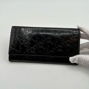Dior Black Embossed Wallet
